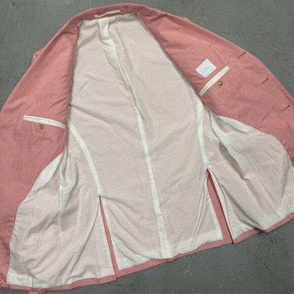 Alessandro Cantarelli Blazzer Lightweight Cotton Unstructered Italy Pink 42R - Picture 7 of 9